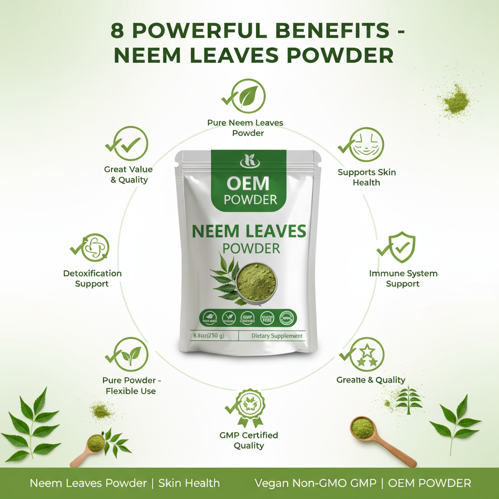 Best PriceTraditional Herbal Neem Leaf Extract Cosmetic-grade Herbal Ingredients Custom Packaging Available Neem Leaf Powder