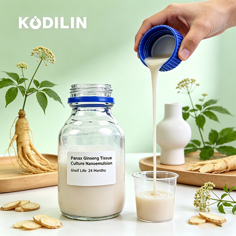 Premium Ginseng Saponins Water-dispersible Deep Nourishing Anti-aging Cosmetic Ingredient Ginseng Extract Nanoemulsion