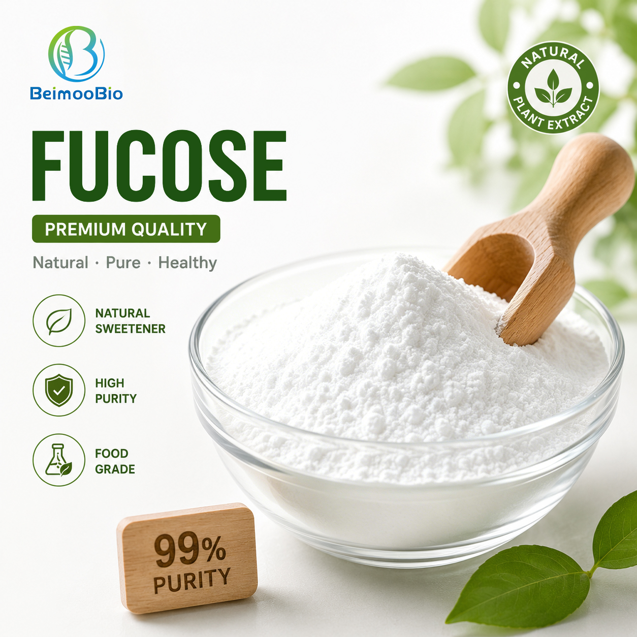 Factory Wholesale Pure L-Fucose CAS 2438-80-4 White Crystal Powder Prebiotic Ingredient for Infant Formula Functional Drinks