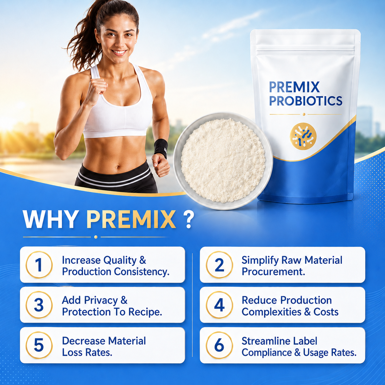 Custom Manufacturing Saccharomyces Boulardii HS5 10-20 Billion CFU/g Probiotic Powder For Improving Digestive Health Bulk Supply