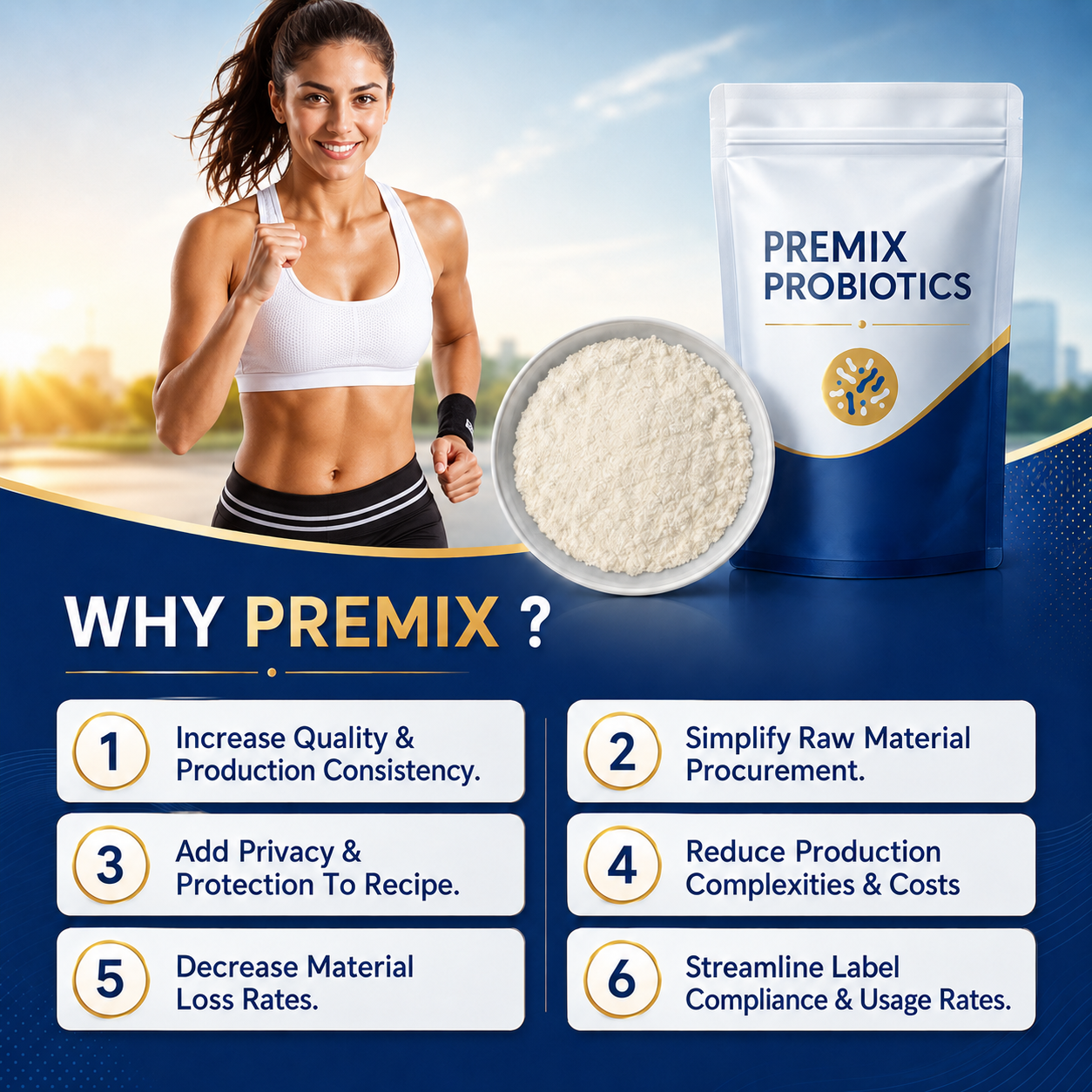Manufacturer Supply Lactobacillus Bulgaricus HB68 Freeze-dried Probiotic Powder Raw Materials for Improve Digestion Bulk Supply