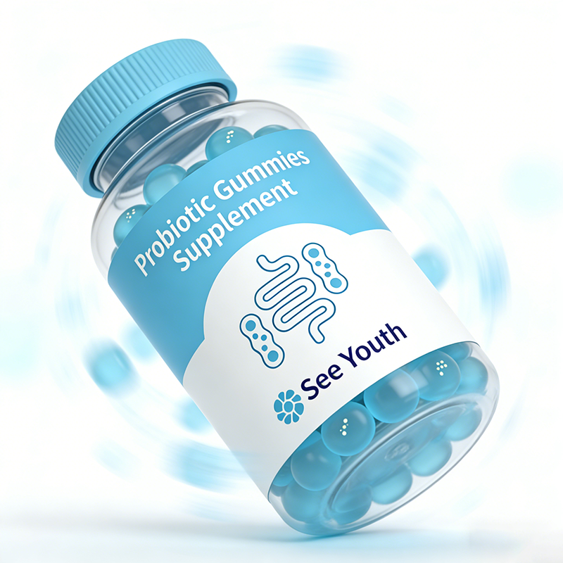 Premium Probiotic Gummies 100% Natural Ingredients Digestive Immune Support Dietary Health Supplement Prebiotic Fiber 60-count