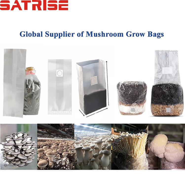 Customizable 8 Mil Thick Mushroom Cultivation Growing Bags 0.2 Micron Spawn Bags With Self Healing Injection Port