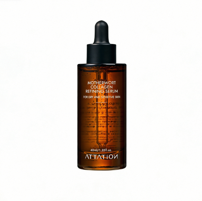 Korean Made Botanical ATTATION Motherwort Collagen Refining Serum Daily Anti-Aging Firming Elasticity Skincare For Women