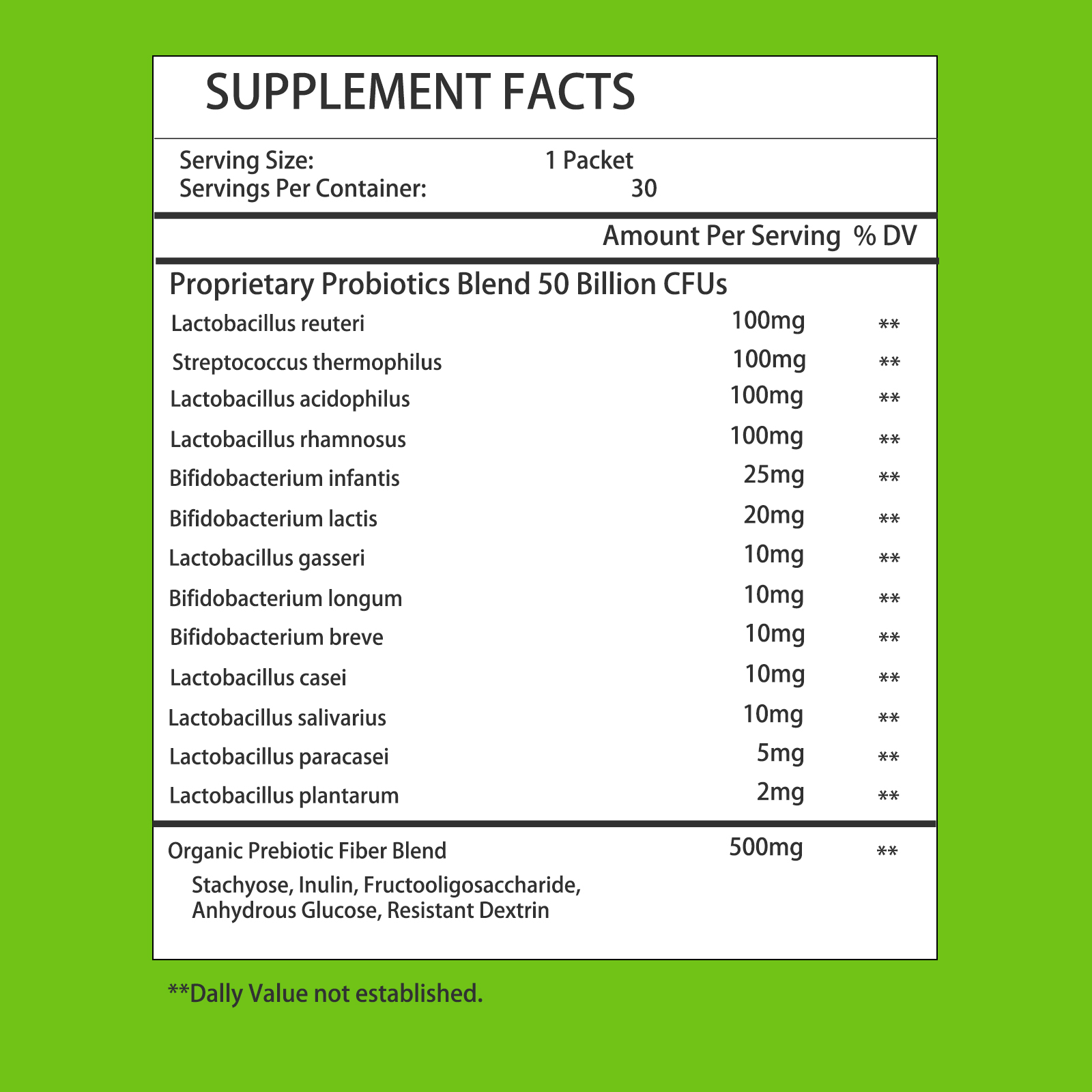 High Quality Prebiotics and Probiotics Powder with Prebiotic Fiber Blend Helps Replenish Healthy Bacteria Healthy Weight Powder