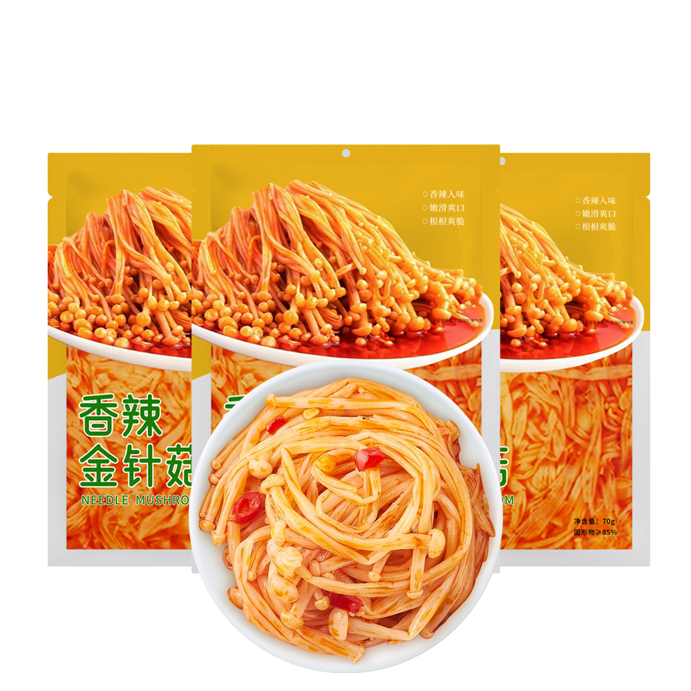 Spicy Enoki Mushrooms