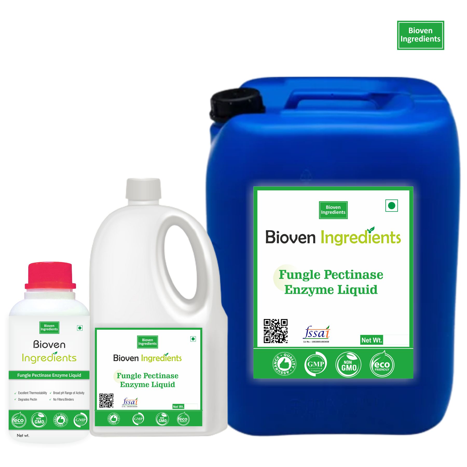 Bioven Ingredients Fungal Pectinase Enzyme Liquid for Food Beverages Excellent Thermostability Cas No: 9032-75-1