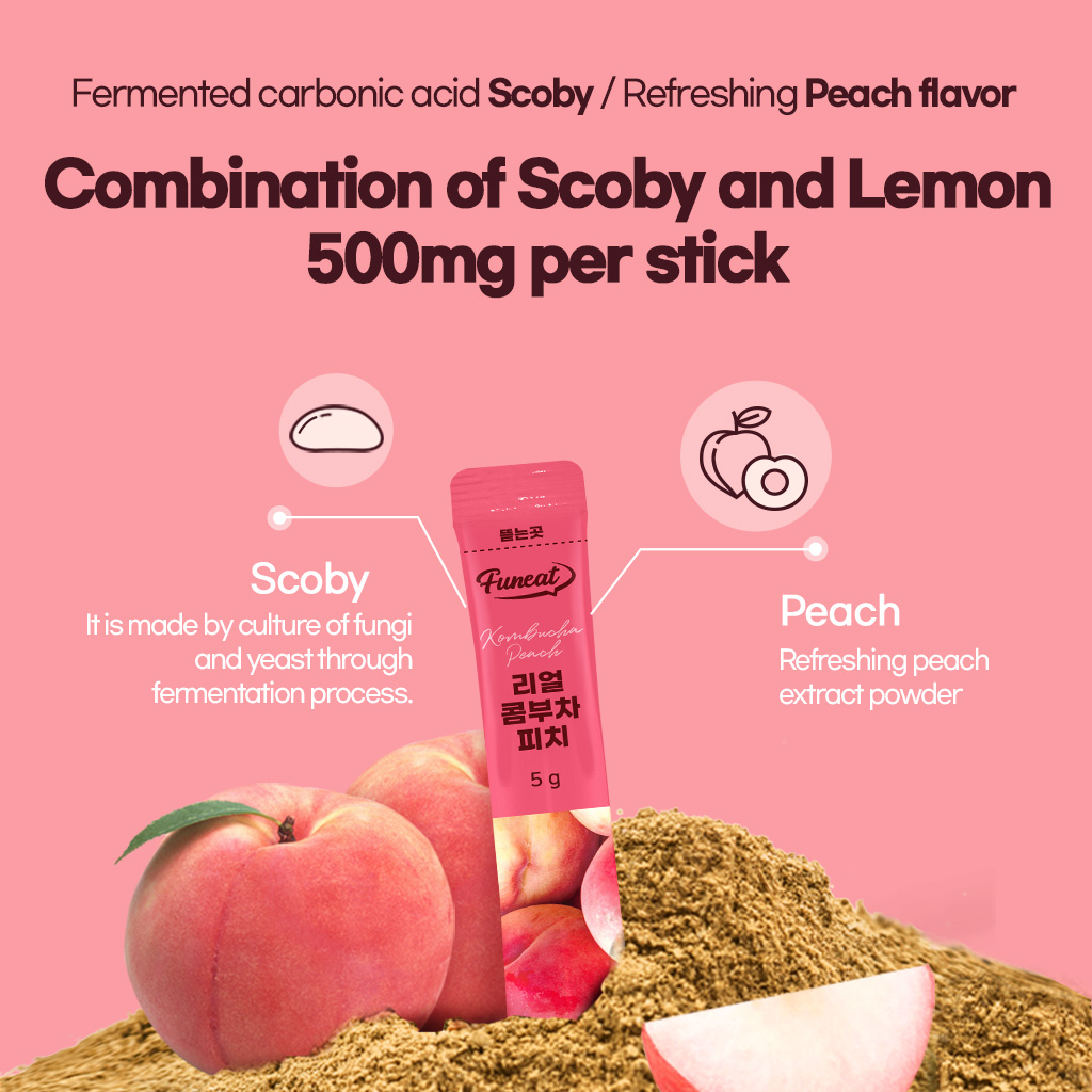 Funeat Real Kombucha Peach Description 4