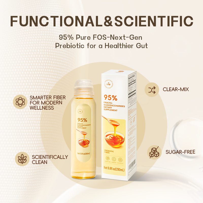 OEM Low Glycemic Index Prebiotic Syrup Sweetener 95% Oligofructose Private Label Low-Carb Natural