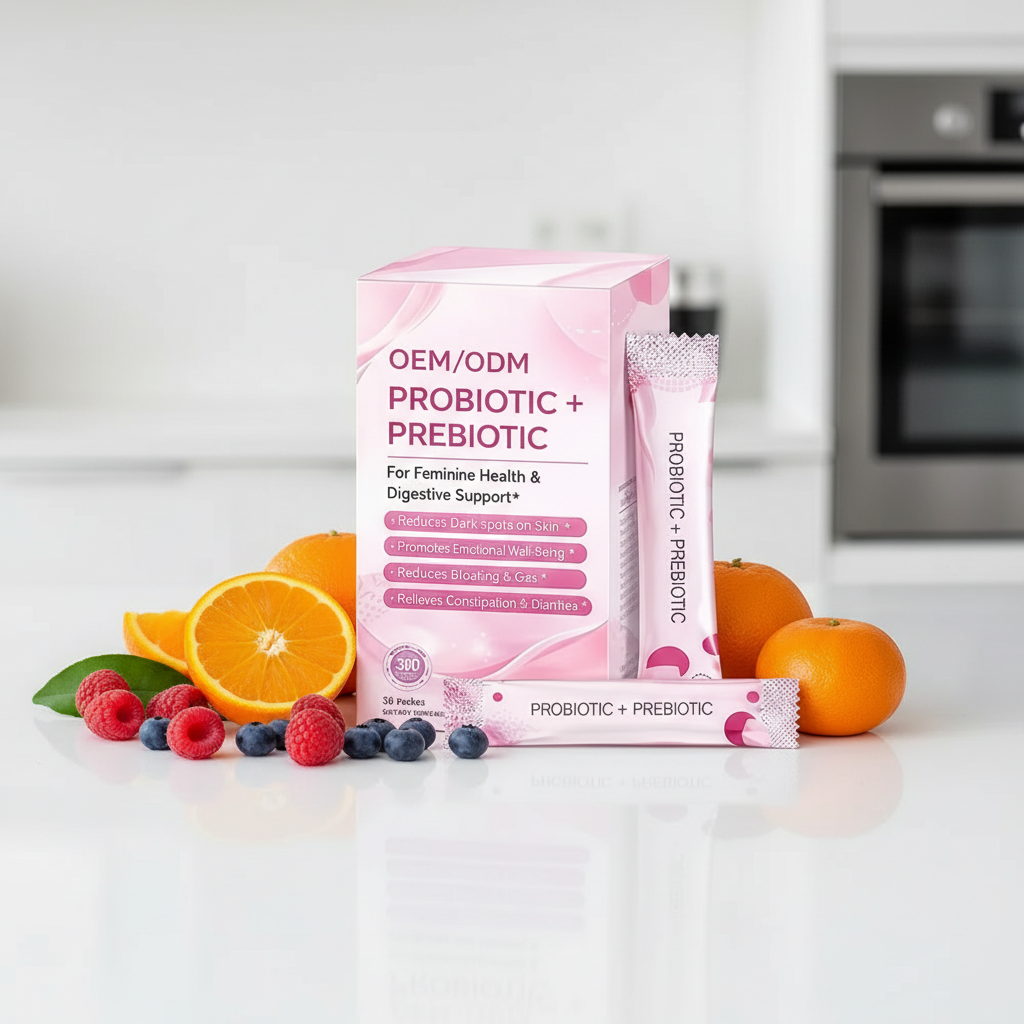 OEM Probiotics Formula Powder + Prebiotic Blend 100B CFU/g High Activity for Intestinal Flora Solid Drink Adult Health Food