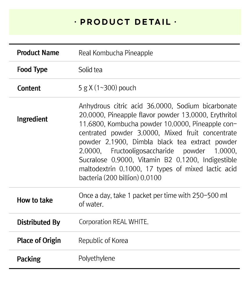 Real Kombucha Pineapple Description 2