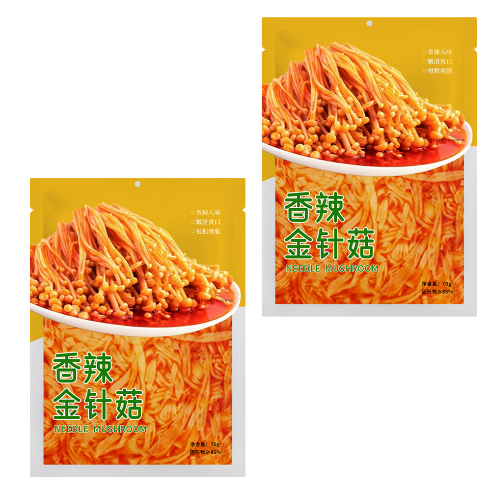 Spicy Szechuan Sauteed Enoki Mushrooms - Ready To Eat