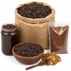 Fermented Locust Bean Paste Dried Iru Traditional Seasoning Bulk Bag Whole Beans Powder Jar Pack