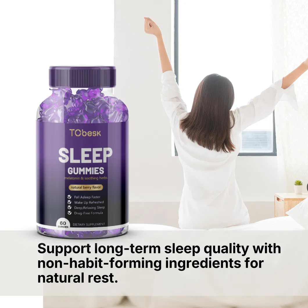 Sleep Gummies Support Long-Term Sleep Quality Non-Habit-Forming Ingredients Natural Rest Improve Sleep Quality Relieve Stress