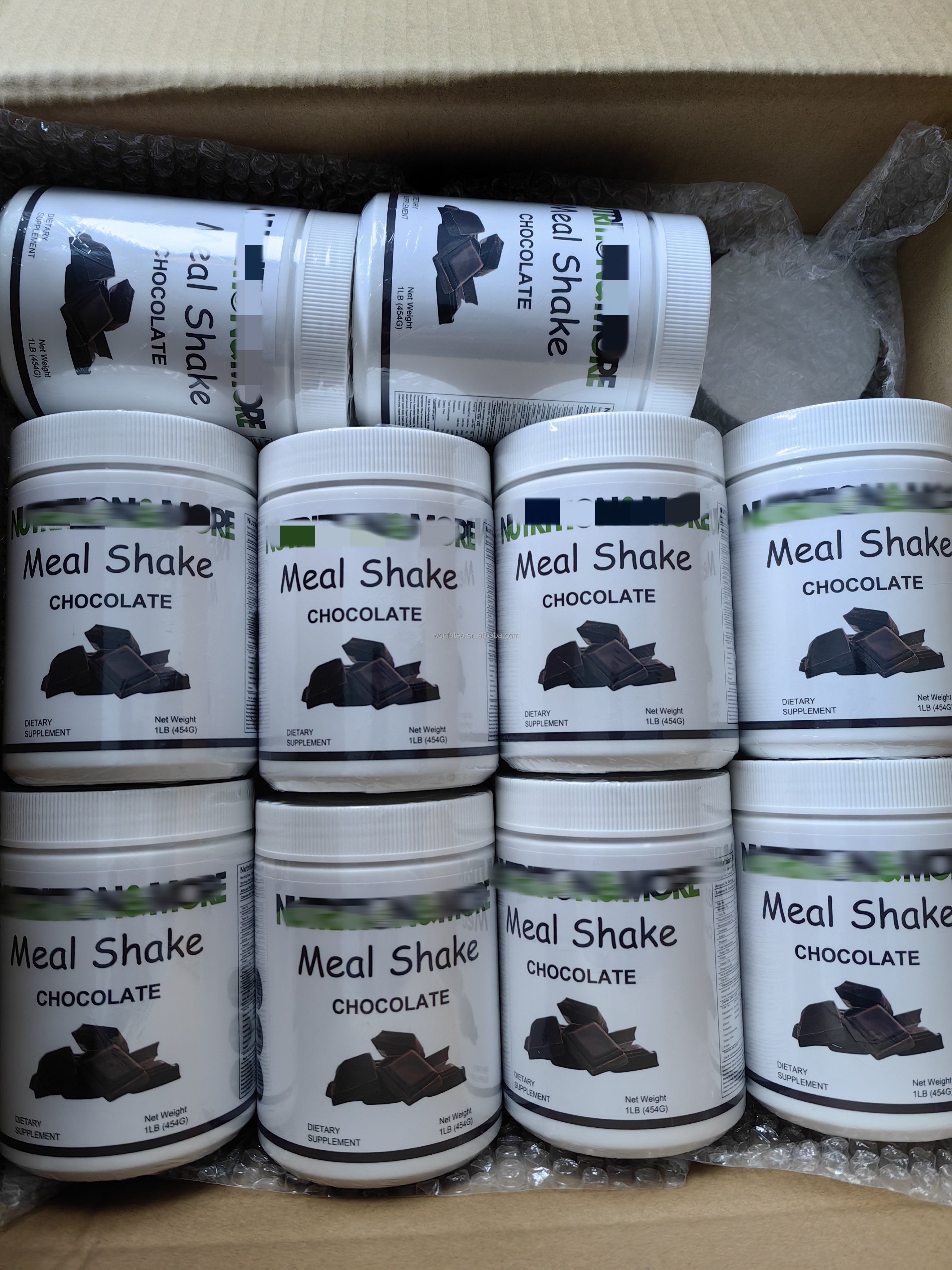Protein Strawberry Flavor Meal Replacement Powder Including Probiotics and Prebiotics Inside