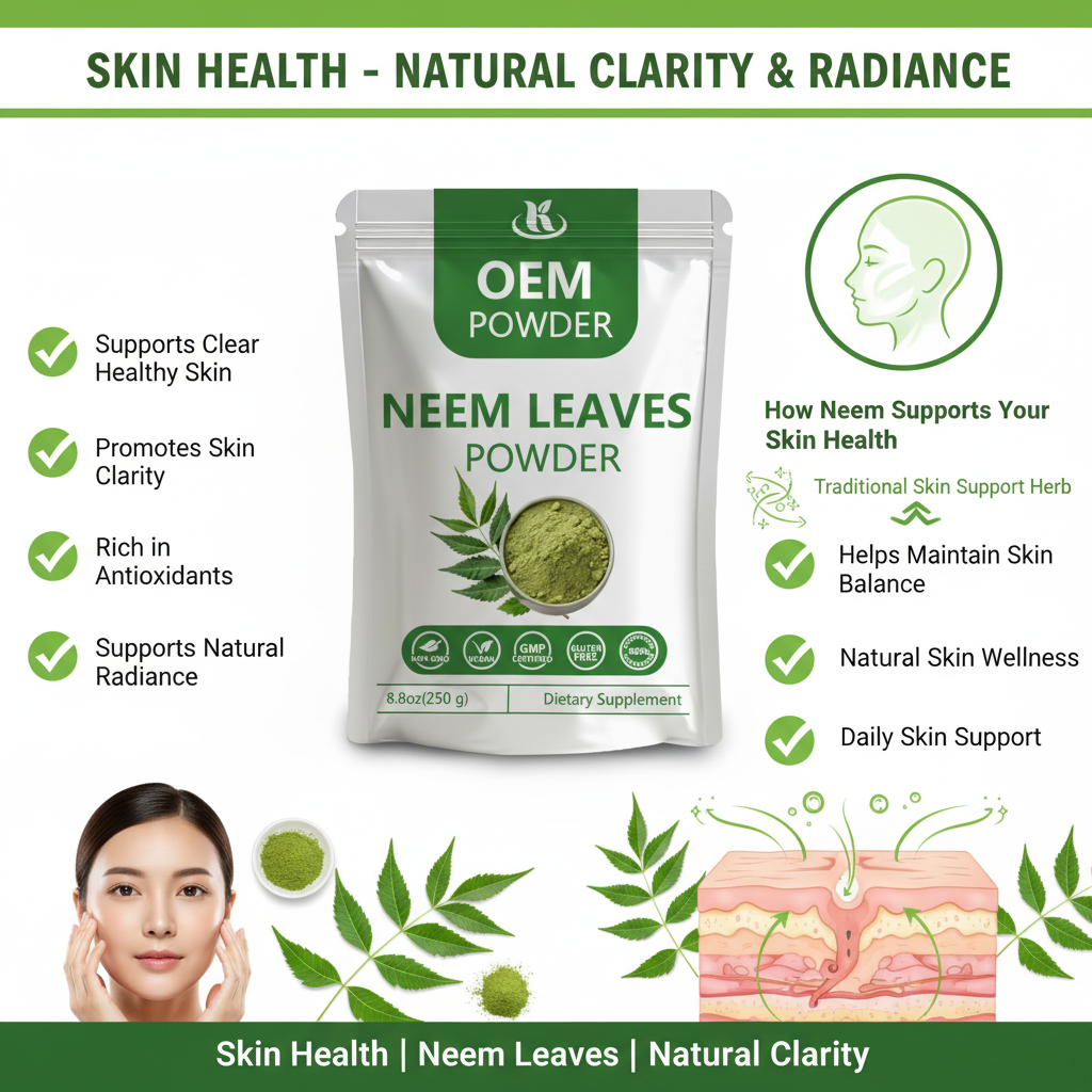 Best PriceTraditional Herbal Neem Leaf Extract Cosmetic-grade Herbal Ingredients Custom Packaging Available Neem Leaf Powder