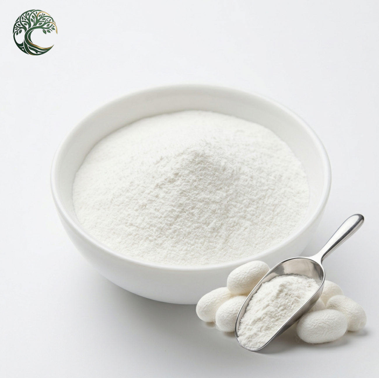 OEM Private Label Silk Amino Acids Powder Sericin Powder Natural Silk Protein Cosmetic Grade Water Soluble Bulk Wholesale