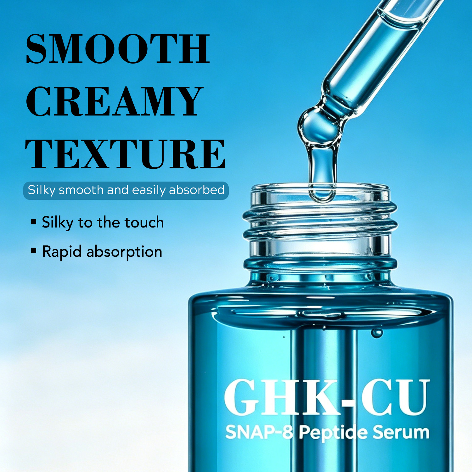 OEM Collagen For Skin And Vitamin C Serum Whitening Pore Minimizer Snap-8 Peptide Ghk-cu Blue Copper Peptide Serum