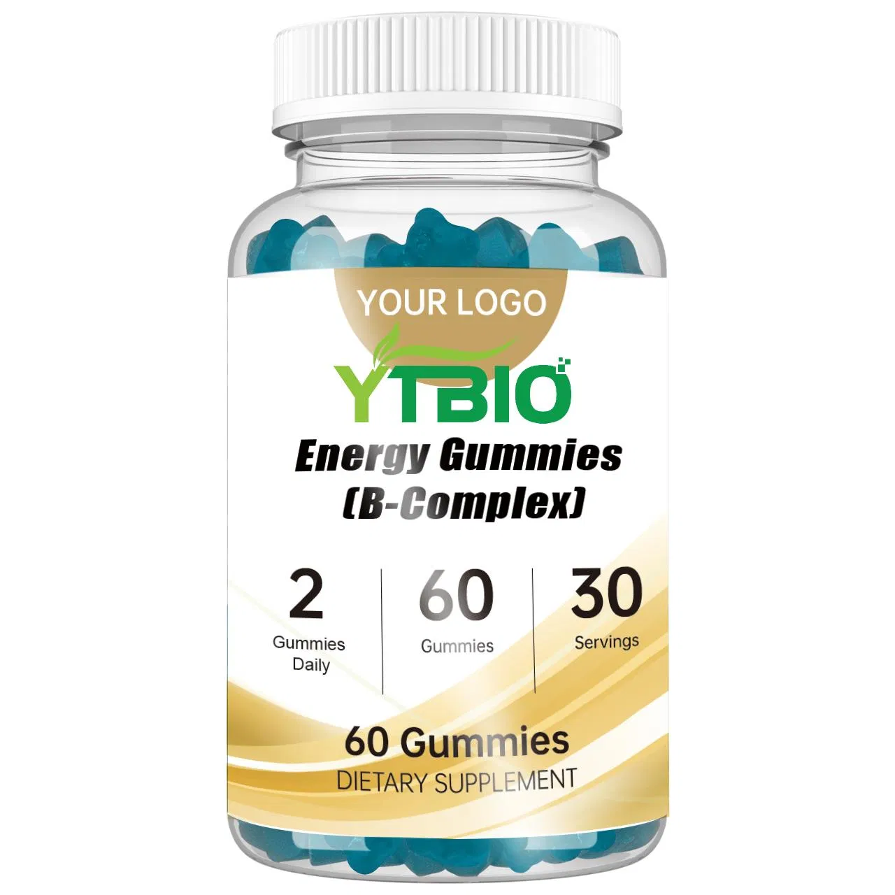 Sugar-Free B-Complex Energy Gummies Vegan, Pectin-Based Customized Flavor&Ingredient Available
