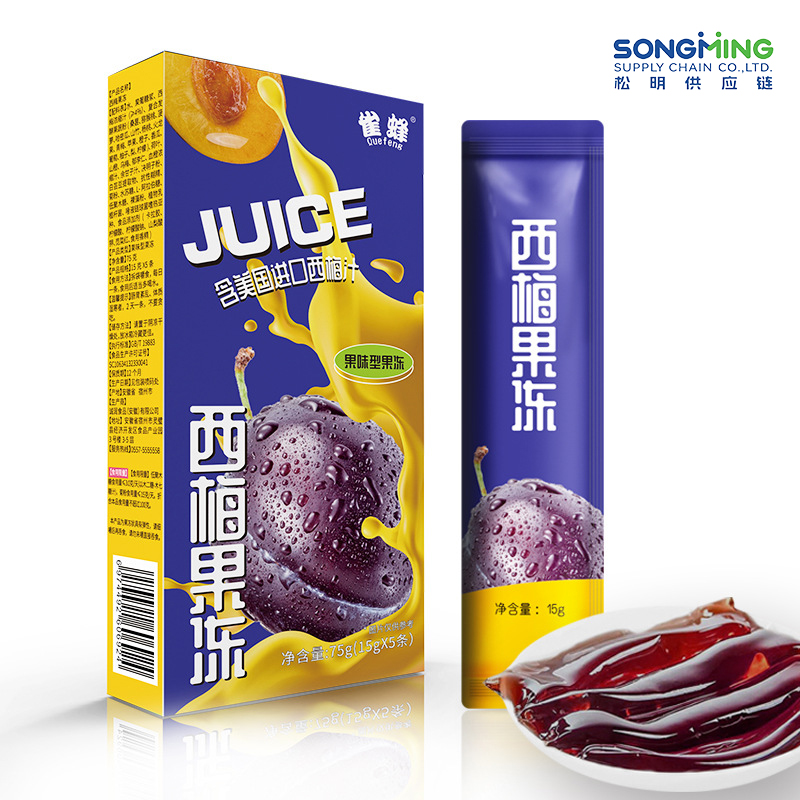 Customized Low-Fat Prebiotic Plum Jelly Fruit &amp; Vegetable Enzyme Probiotic Herbal Formula Jelly 75g Wholesale