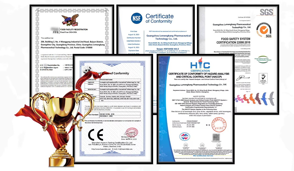Product quality certifications 1