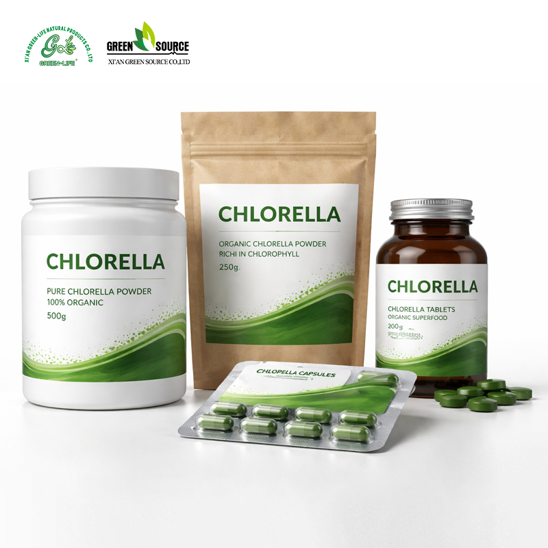 Organic Chlorella Powder Green Superfood Algae Broken Cell Wall Detox Immune Support Bulk Wholesale OEM Private Label