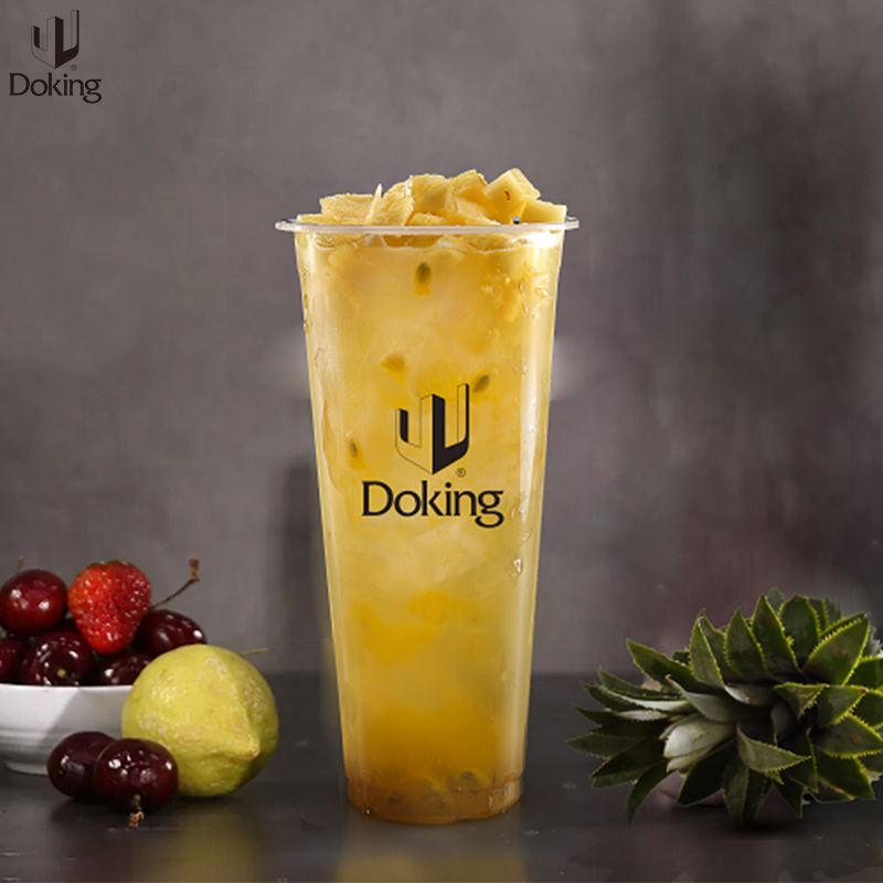 Doking Hot Selling Quality OEM Fruit Flavored Bubble Tea Ingredients Milk Tea Materials Passion Fruit Compound Enzyme Drink