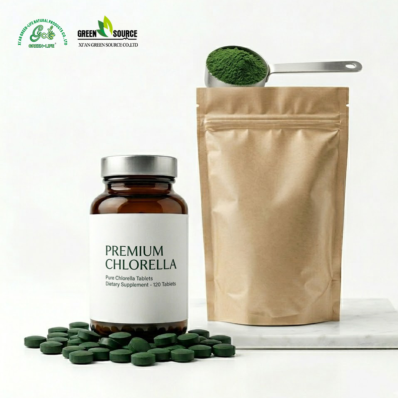 Organic Chlorella Powder Green Superfood Algae Broken Cell Wall Detox Immune Support Bulk Wholesale OEM Private Label