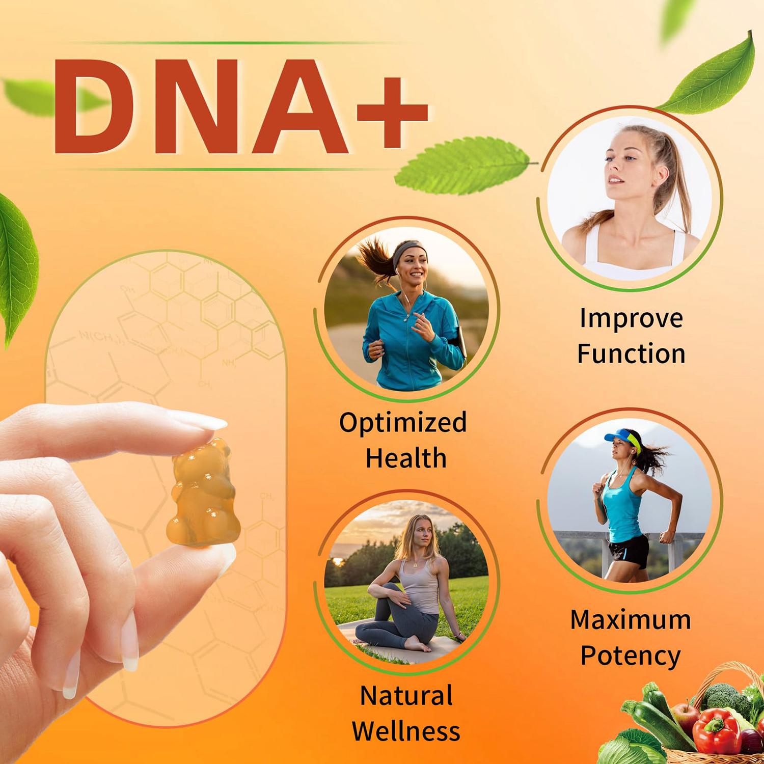 OEM NAD+ Supplement Private Label Vitamin B3 Hydrolyzed Collagen Herbal Sugar Free Anti-Aging NAD Gummies Boosting Cell