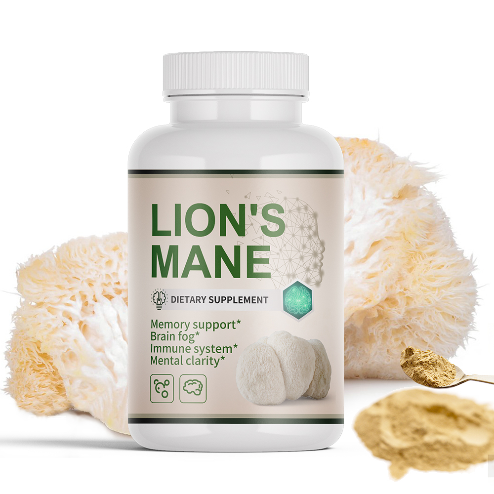 Customize Mushroom Wholesale Hericium Erinaceus Extract Lions Mane Capsule With Private Label OEM For Cognitive