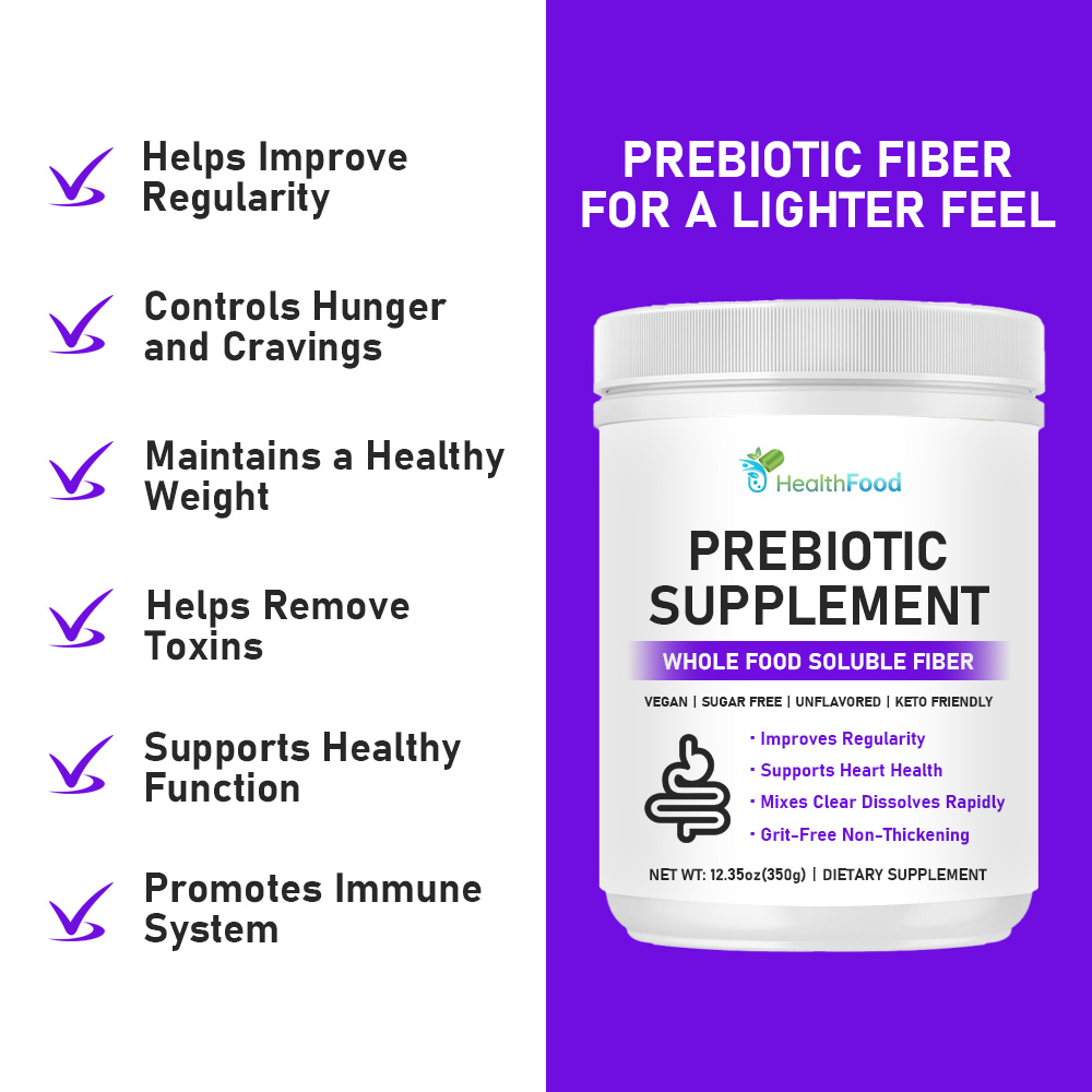 Best Selling Prebiotics Supplement Powder with Total Sugars Controls Hunger and Cravings Maintains a Healthy Weight Powder