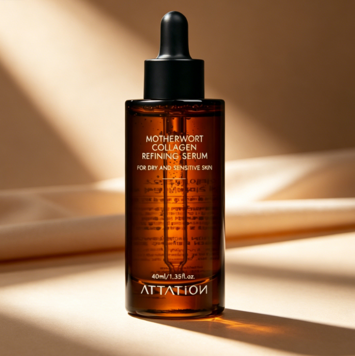 ATTATION Motherwort Refining Serum Skin Texture Smoothing Korean Anti-Aging Botanical Daily Skincare With Elasticity Care
