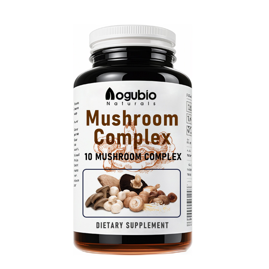 For OEM Organic Lion's Mane Reishi Chaga Turkey Tail Cordyceps Mushroom Complex Vegan 60-Capsule Blend