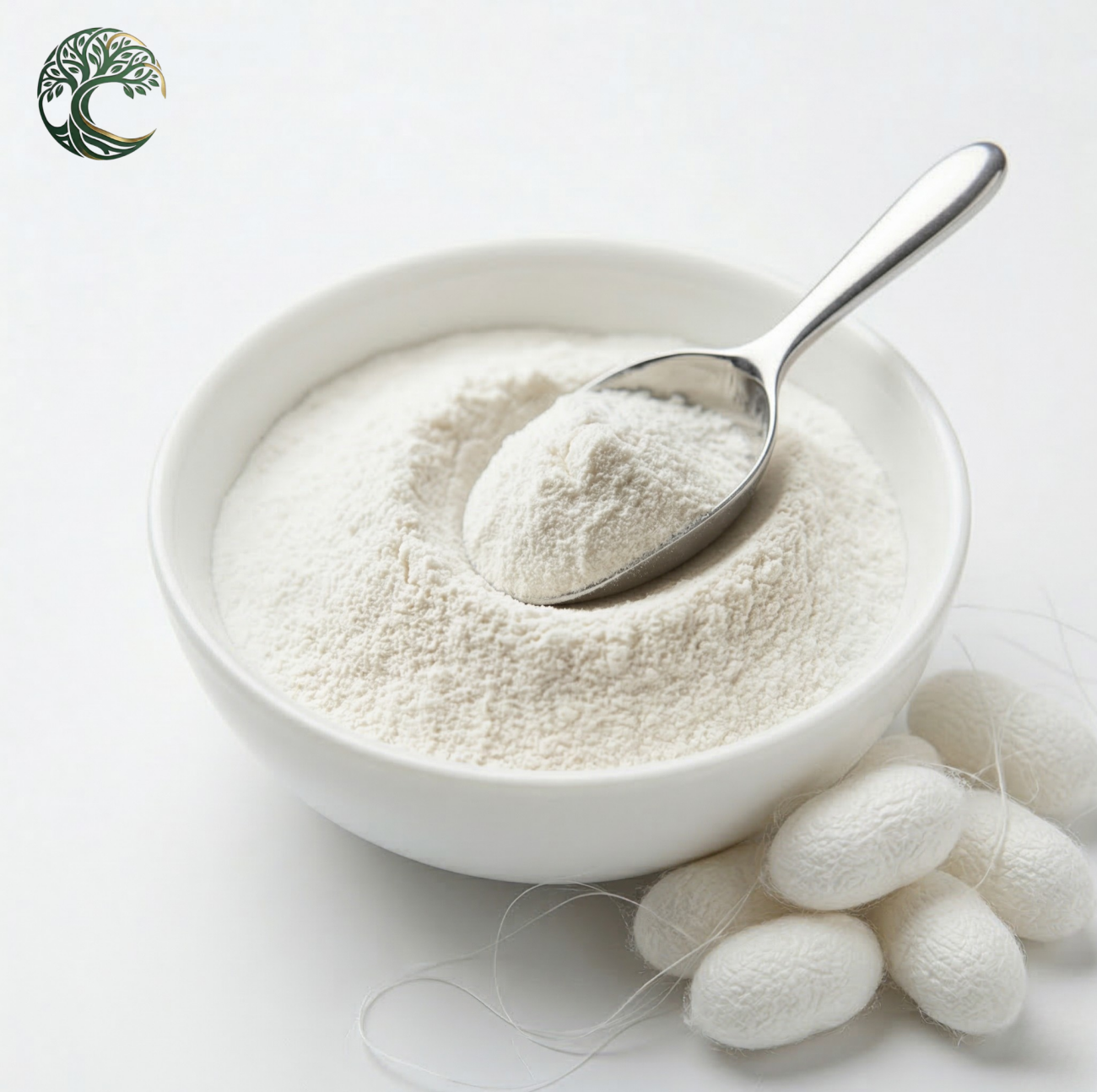 OEM Private Label Silk Amino Acids Powder Sericin Powder Natural Silk Protein Cosmetic Grade Water Soluble Bulk Wholesale