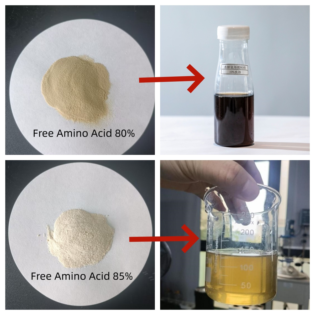 80% High Content Compound Amino Acid Powder Organic Fertilizer Raw Material | Chlorine-Free | Fully Soluble | No Sedimentation