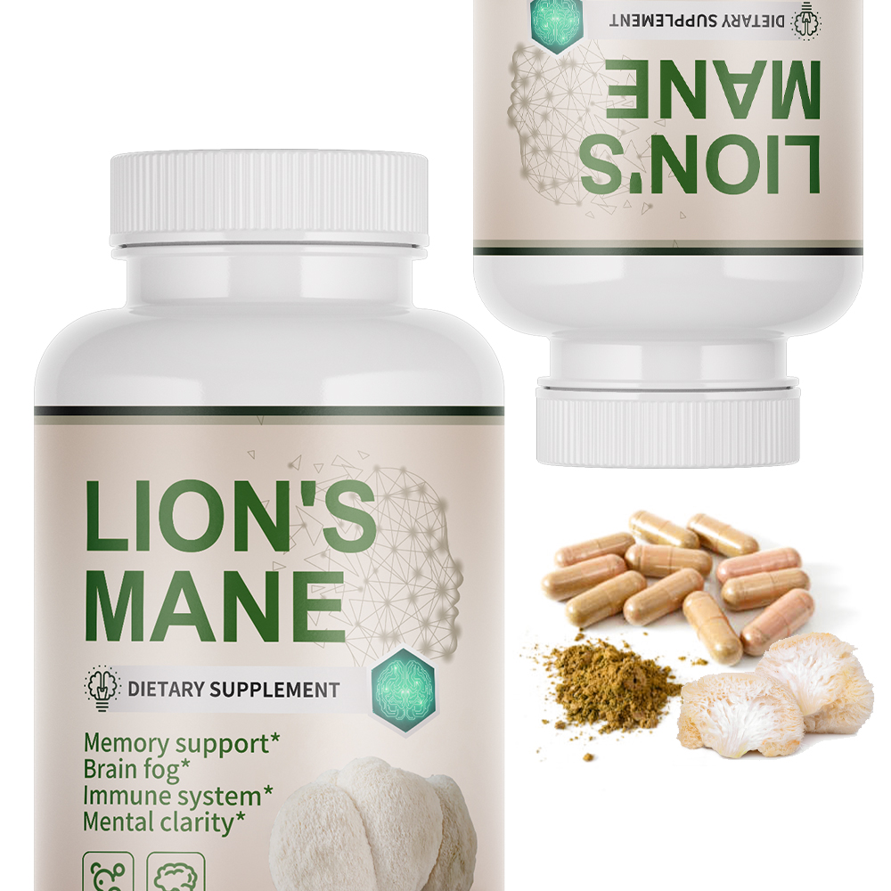 Customize Mushroom Wholesale Hericium Erinaceus Extract Lions Mane Capsule With Private Label OEM For Cognitive