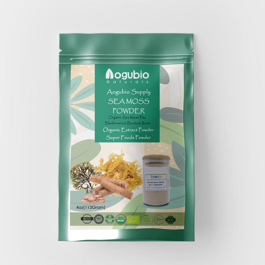 Aogubio Supply SeaMoss Extract Natural Organic Irish Sea Moss Powder Seamoss Powder Bulk Irish Sea Moss Powder