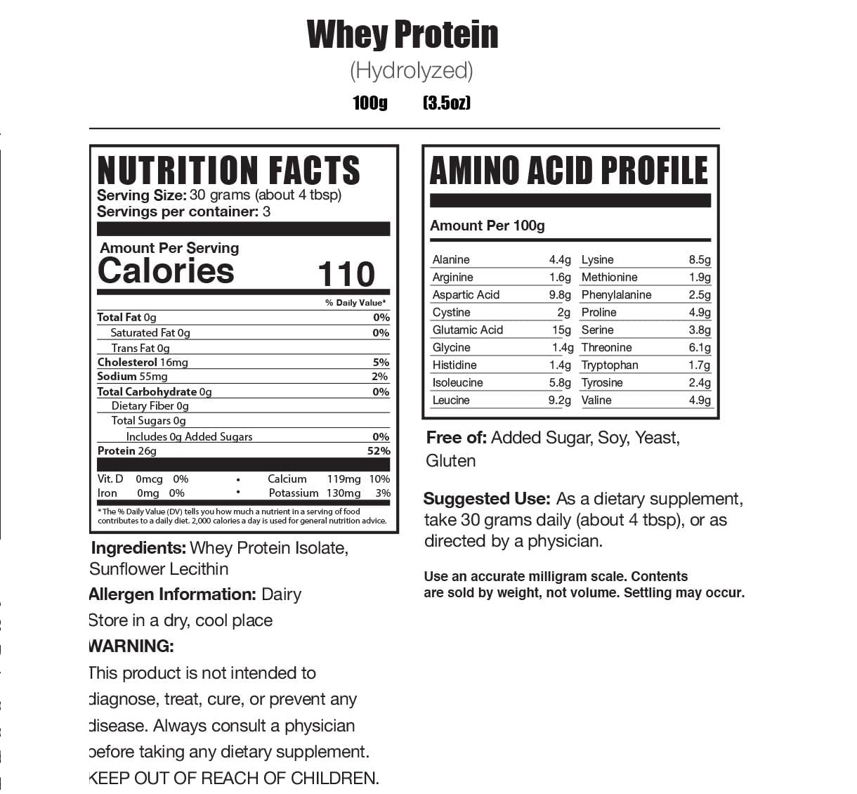 Private Label Unflavored Hydrolyzed Whey Protein Isolate Powder For Adult Muscle Growth Sport Supplement