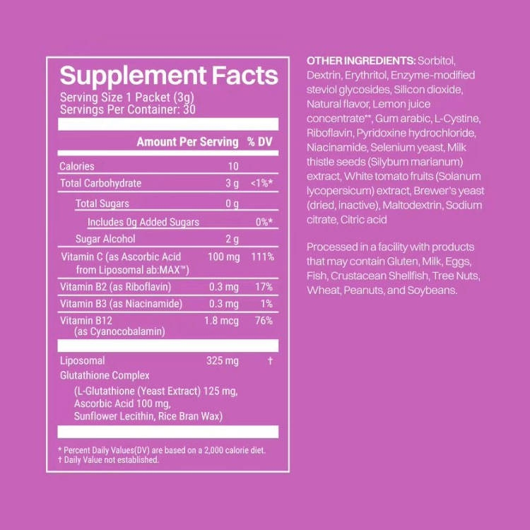 OEM High-Quality Ingredients Glutathione with Vitamin Sugar-Free Liposomal Glutathione Powder