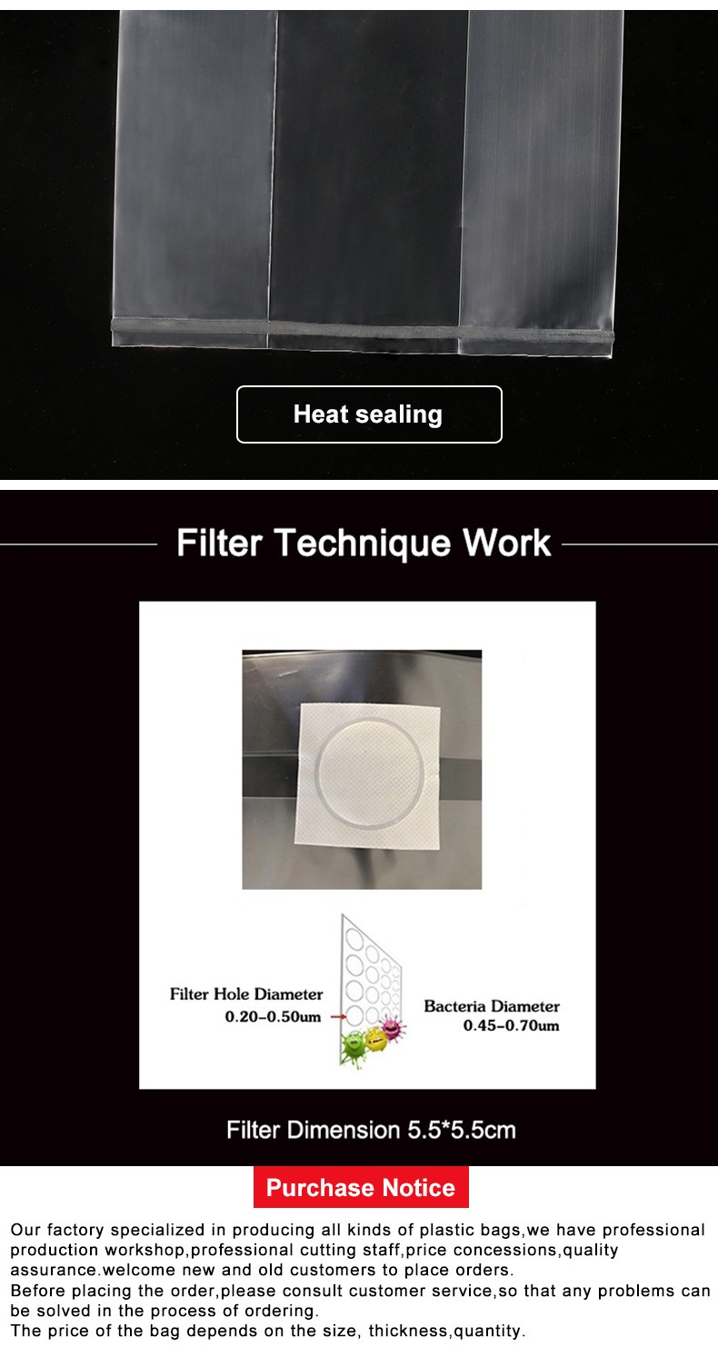 Autoclavable spawn bags specifications