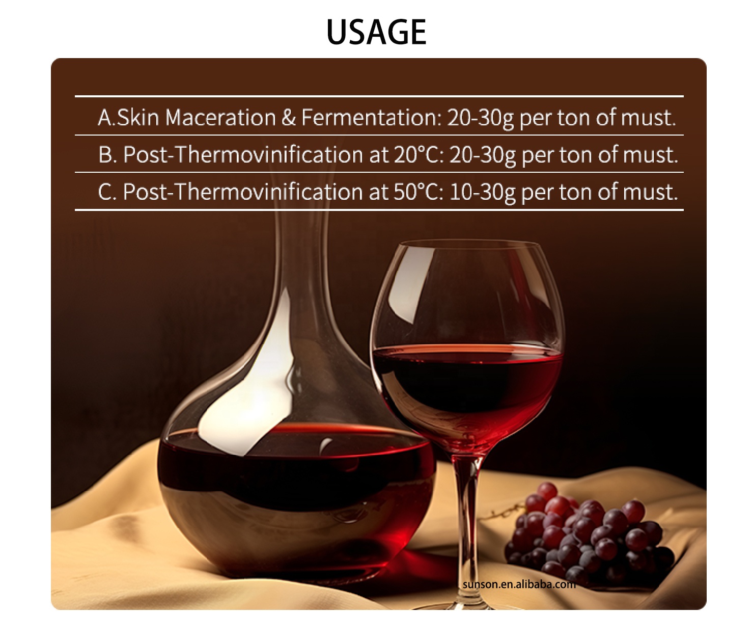 Pectinase Enzyme Special For Deep-colored Full Bodied Red Wine Making