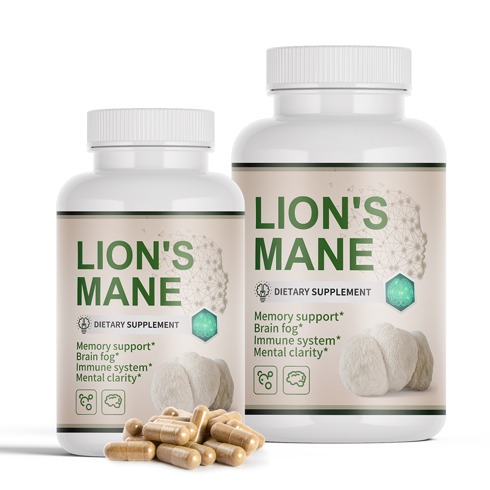 Customize Mushroom Wholesale Hericium Erinaceus Extract Lions Mane Capsule With Private Label OEM For Cognitive