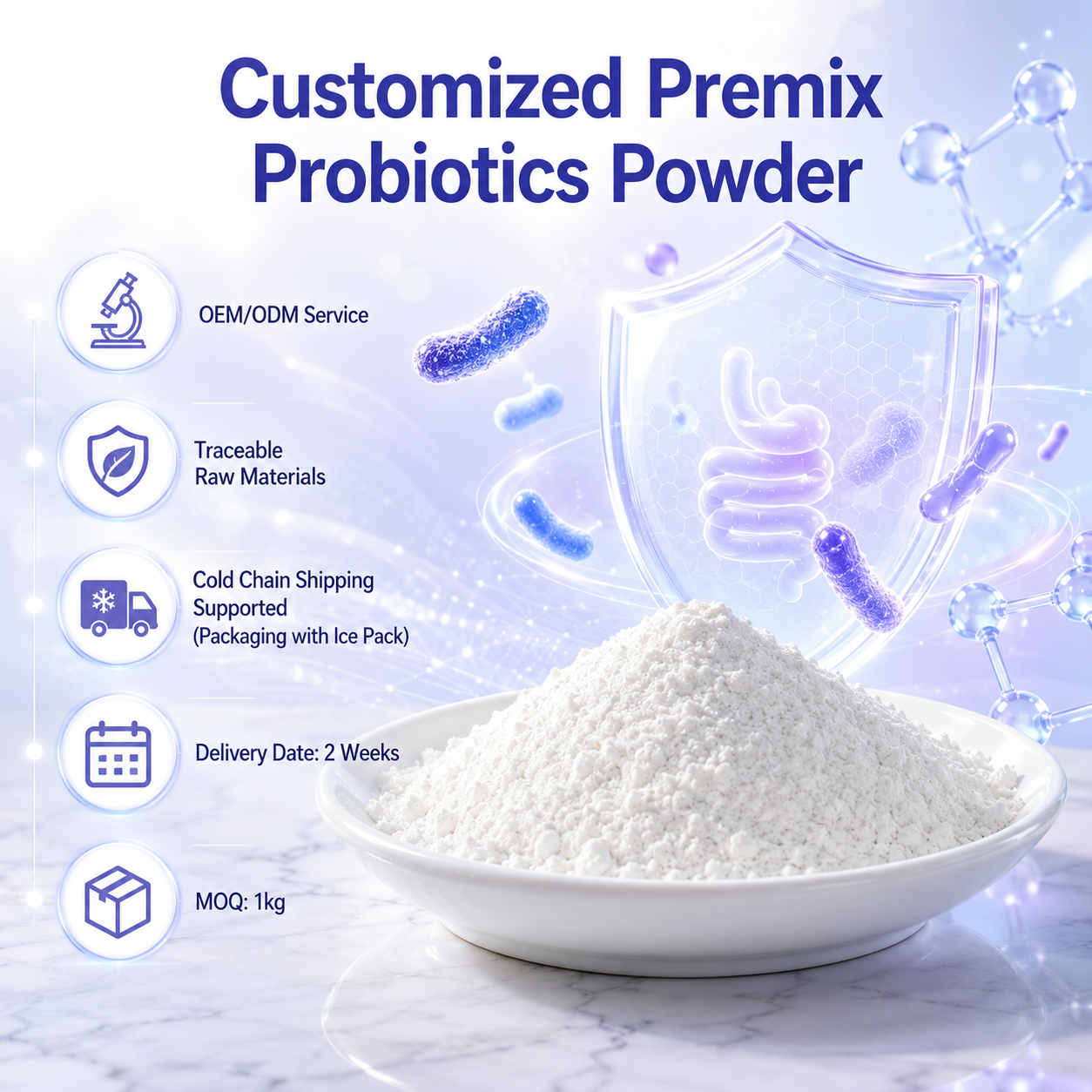 High Quality Premix Probiotics Raw Material Powder Contain Lactobacillus Acidophilus L59 Support OEM ODM For Strengthen Immunity