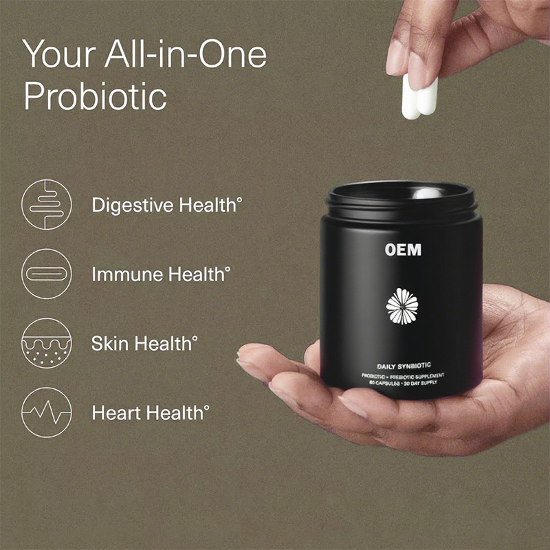 OEM Healthy Dietary Supplements Gut Supplement Capsules Probiotic Capsules 30 Day Dosage
