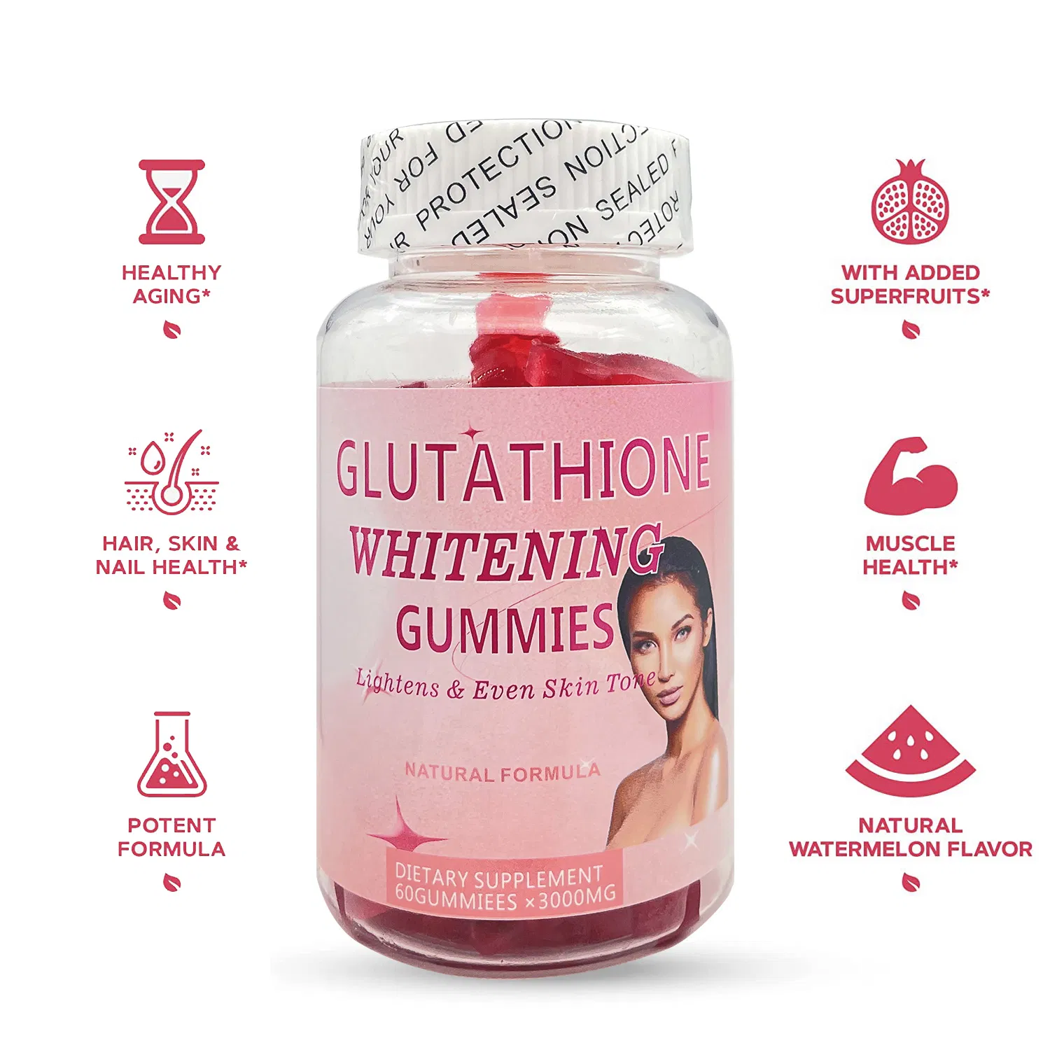 2024 OEM Private Label Effective Skin Lightening Supplement L-Glutathione Gummy for Liver Cleanse &amp; Antioxidants