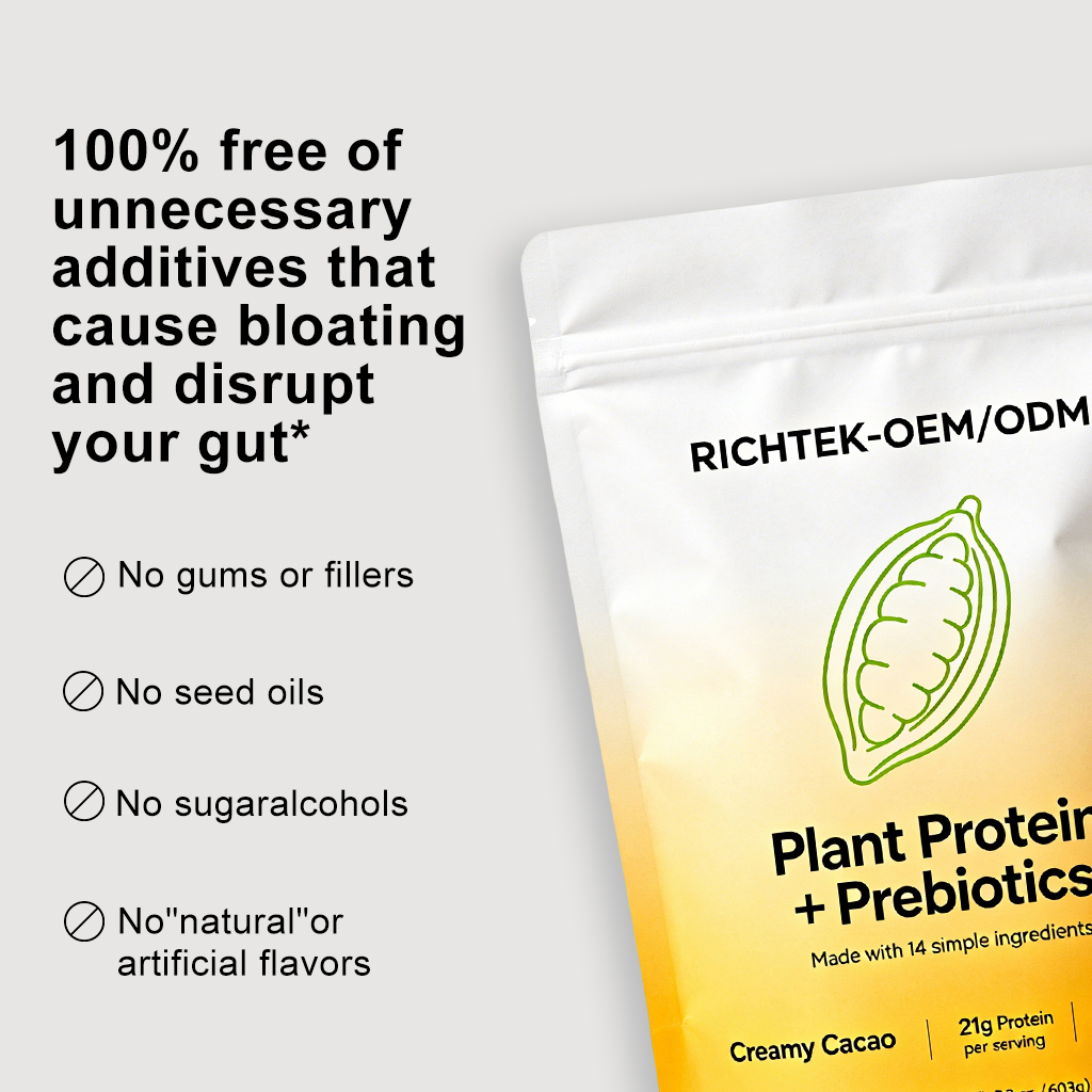 Clean Vegan Protein 21g Protein 14 Real Plant Ingredients Prebiotic Fiber 100% Free From Common Additives Plant Protein Powder