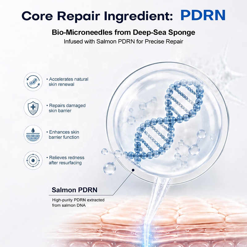 Wholesale New Technology Microneedling Kit PDRN Microcrystalline Cleansing Gel and Anti Wrinkle Serum Set Private Label