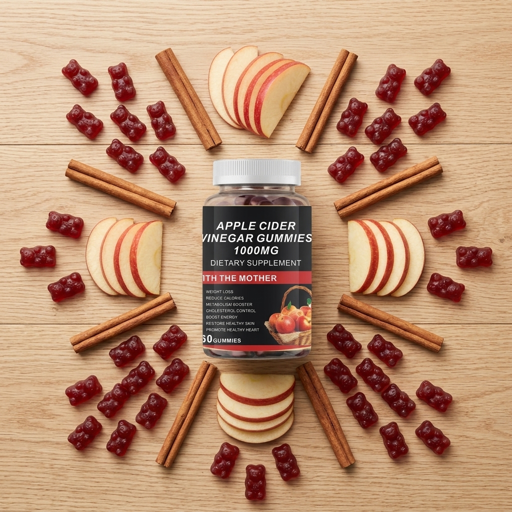 Private Label Organic Tapioca Syrup Based for Weight Management Apple Cider Vinegar Gummies