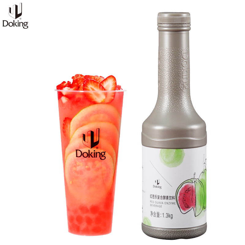 Doking Hot Selling Quality OEM Fruit Flavored Bubble Tea Ingredients Milk Tea Materials Passion Fruit Compound Enzyme Drink