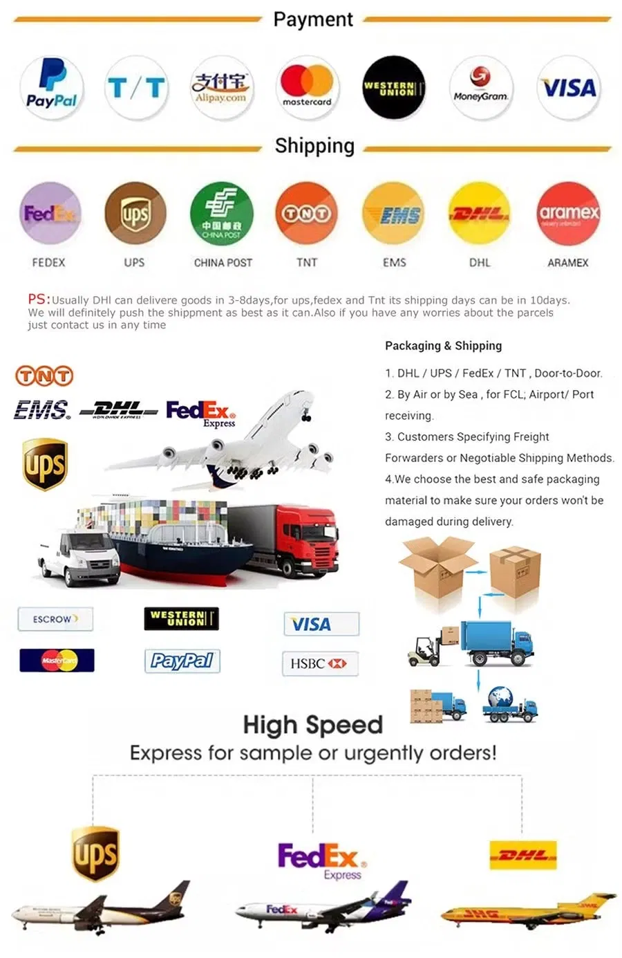 مستودع التغليف والشحن